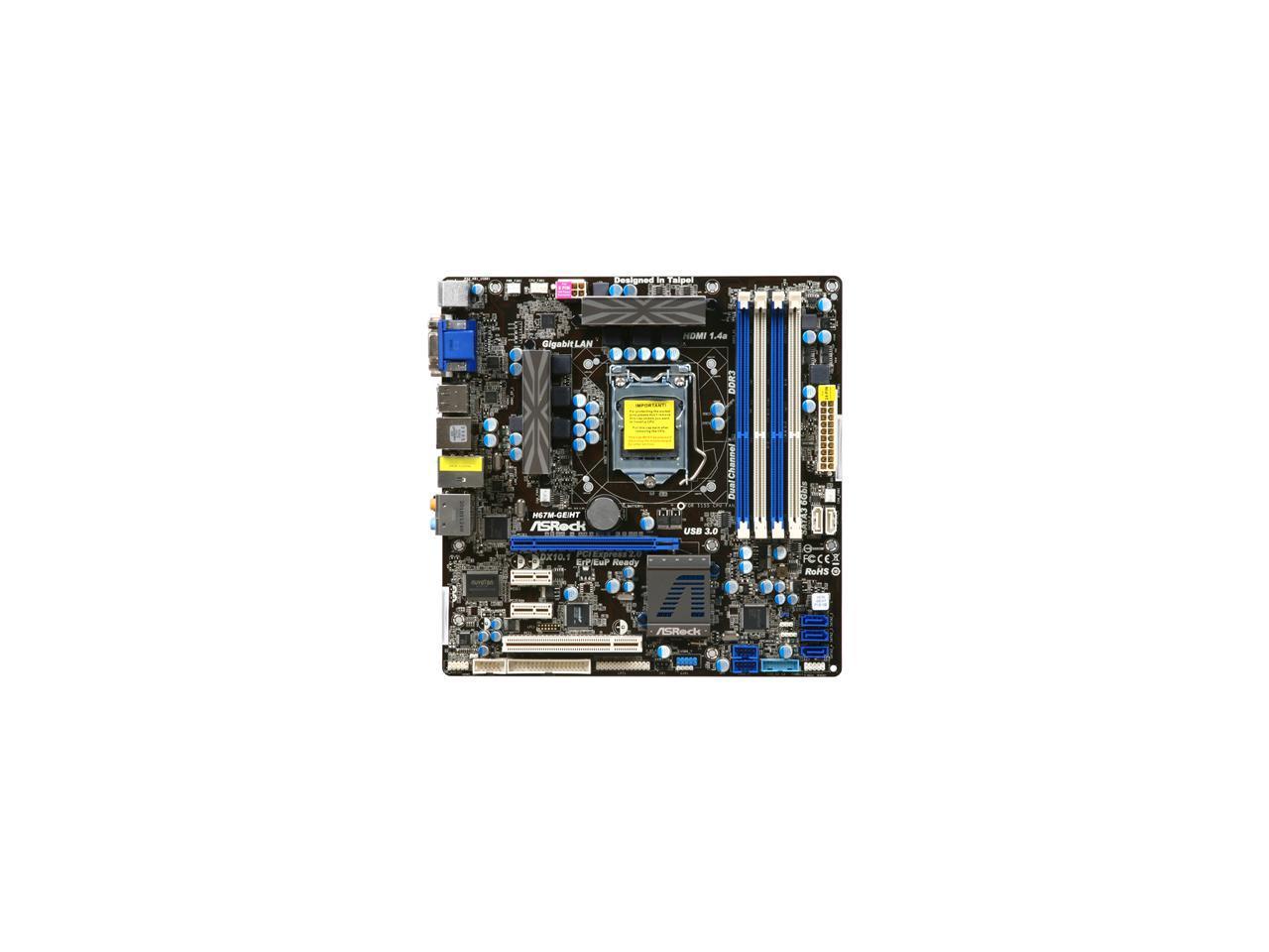 ASRock B3 H67M-GE/HT microATXマザーボード - PCパーツ