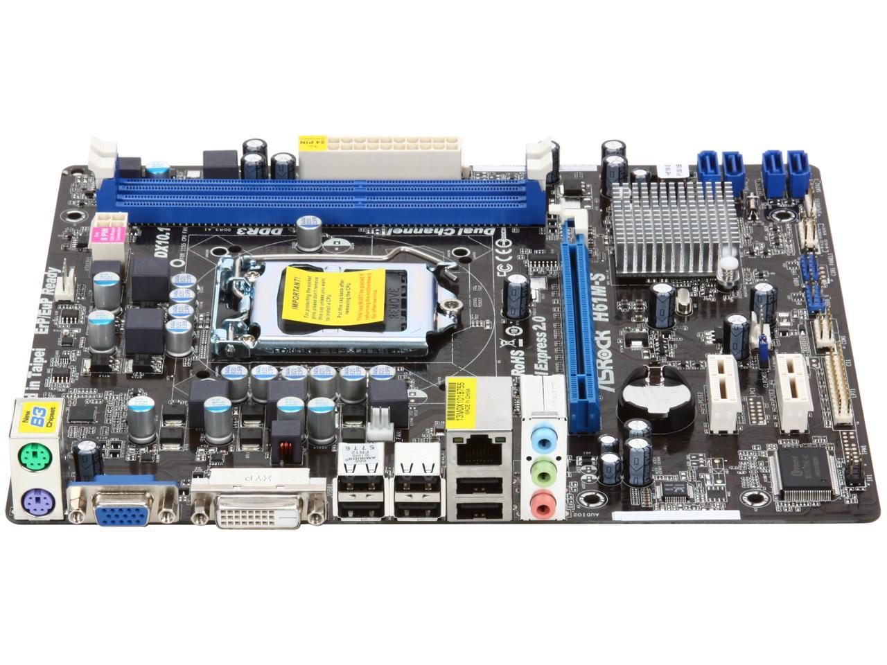 ASRock H61M-S LGA 1155 Micro ATX Intel Motherboard - Newegg.ca