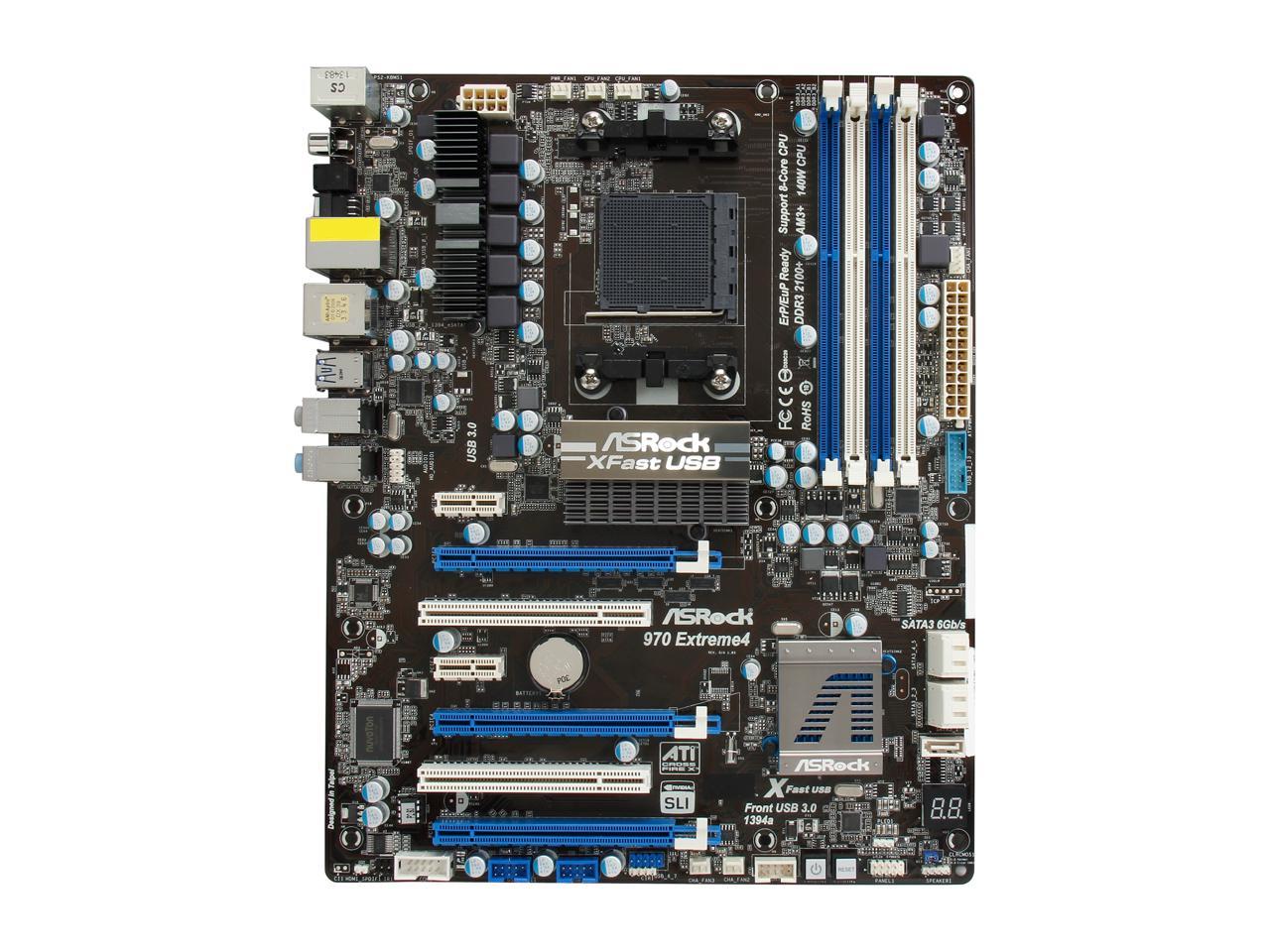 ASRock 970 Extreme4 AM3+/AM3 ATX AMD Motherboard with UEFI BIOS