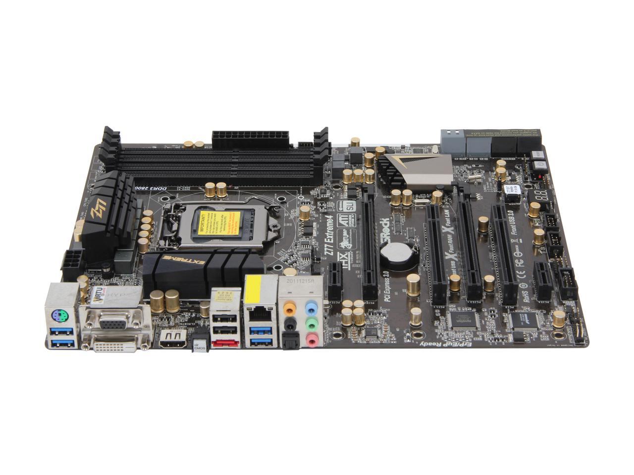 ASRock Z77 Extreme4 LGA 1155 ATX Intel Motherboard - Newegg.com