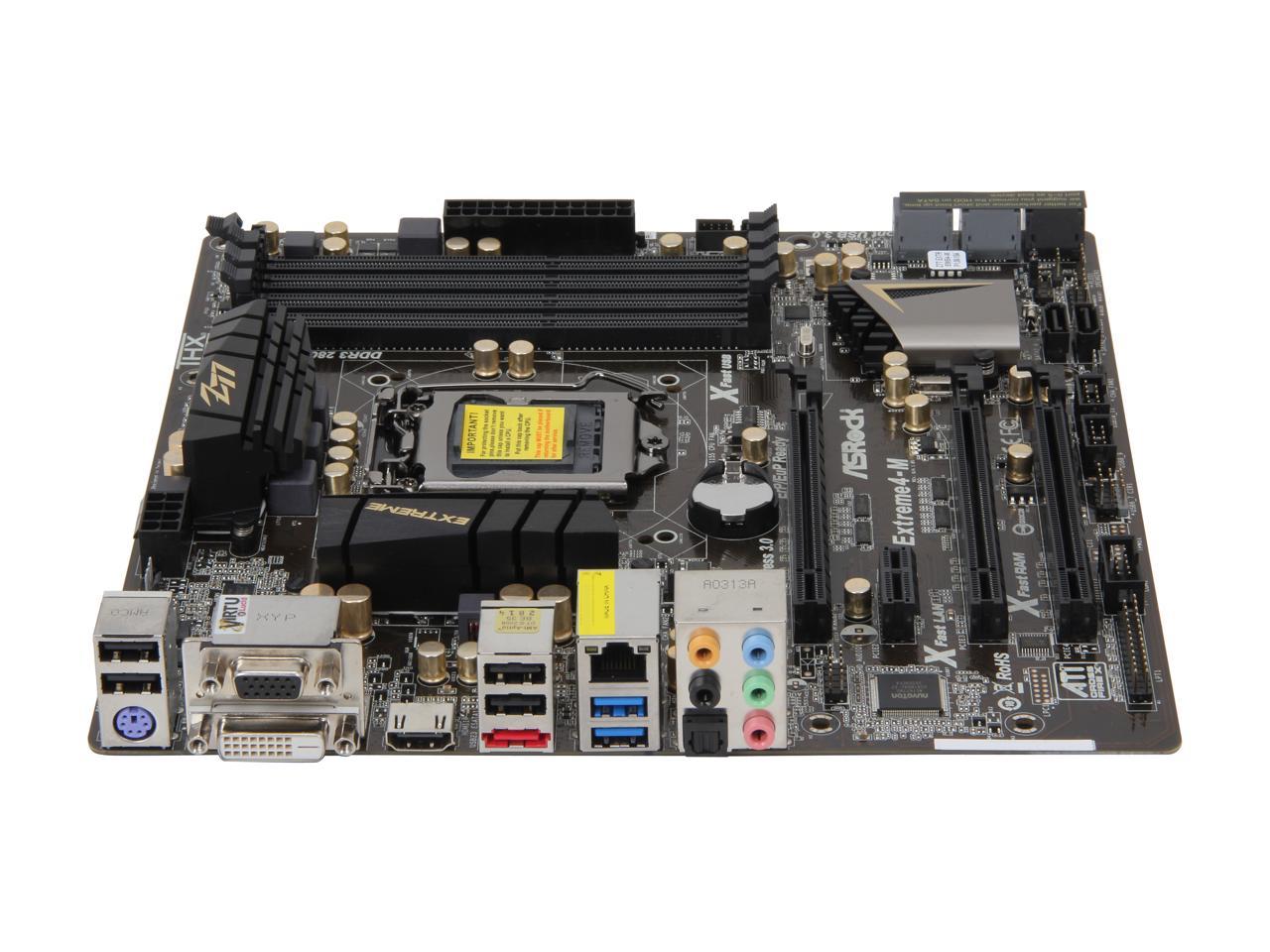 ASRock Z77 Extreme4-M LGA 1155 Micro ATX Intel Motherboard - Newegg.com