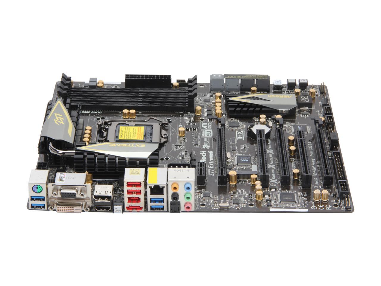 ASRock Z77 Extreme6 LGA 1155 Intel Z77 HDMI SATA 6Gb/s USB 3.0 ATX Intel  Motherboard