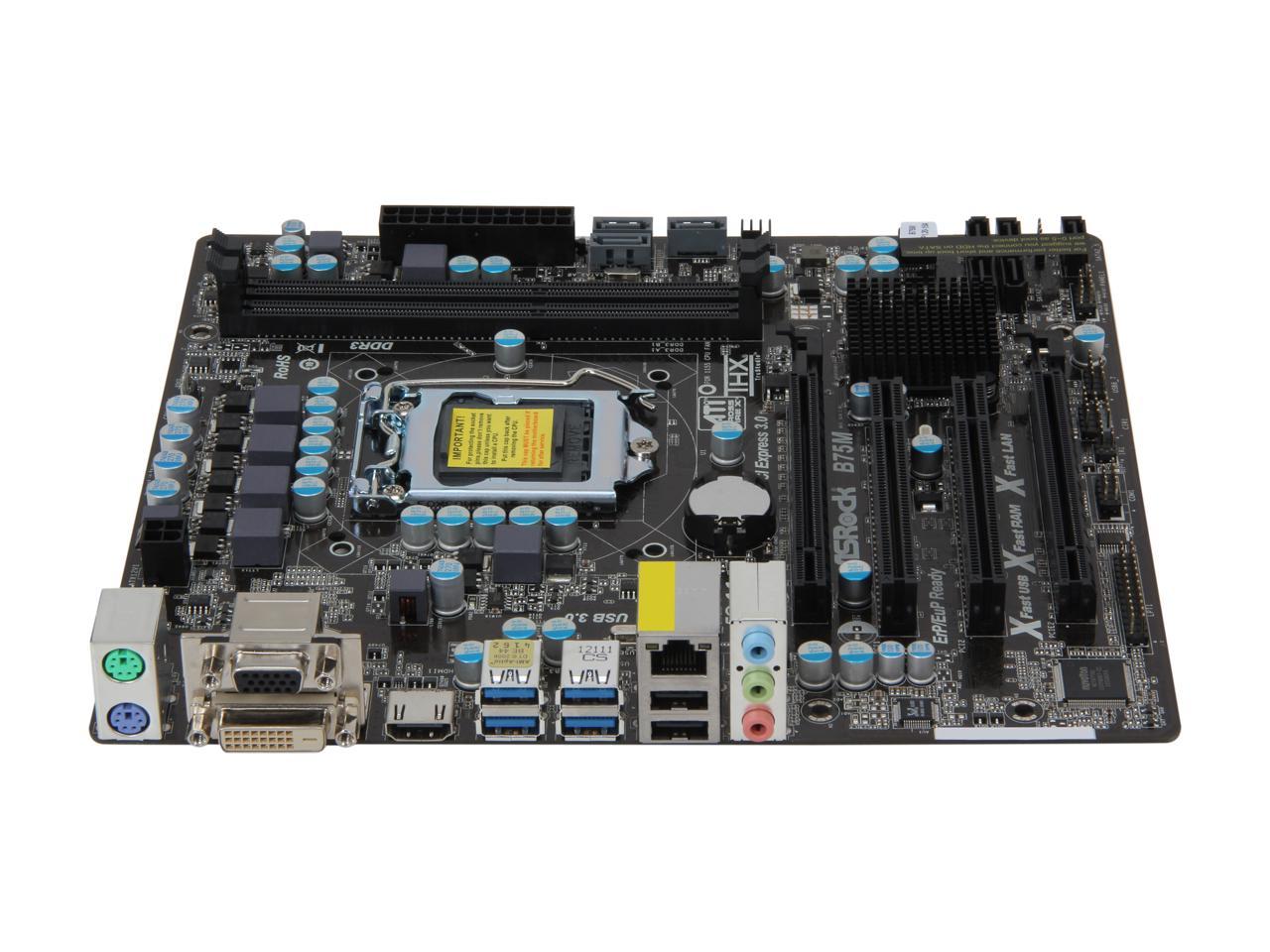 ASRock B75M LGA 1155 Micro ATX Intel Motherboard - Newegg.com