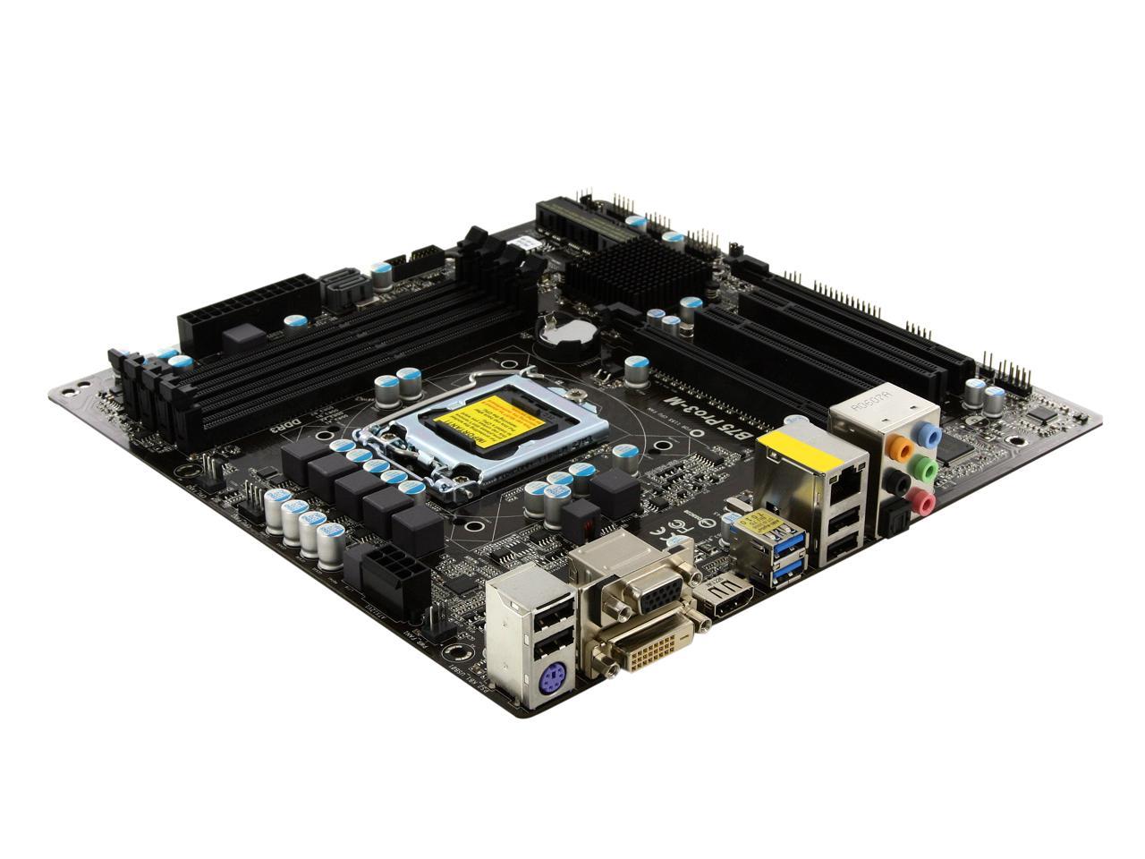 ASRock B75 PRO3-M LGA 1155 Micro ATX Intel Motherboard - Newegg.ca