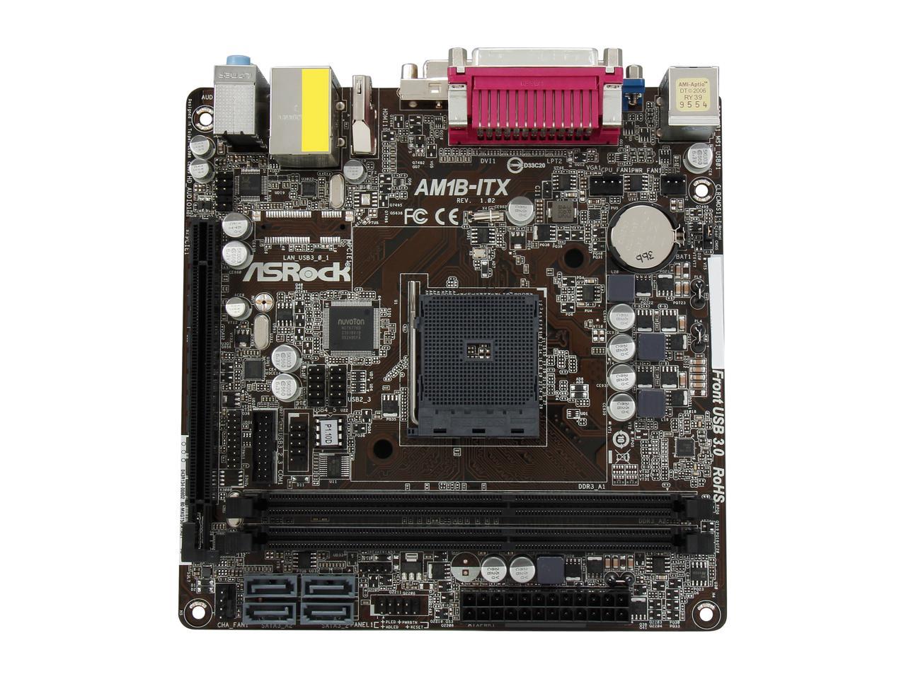 ASRock AM1B-ITX AM1 Mini ITX AMD Motherboard - Newegg.com