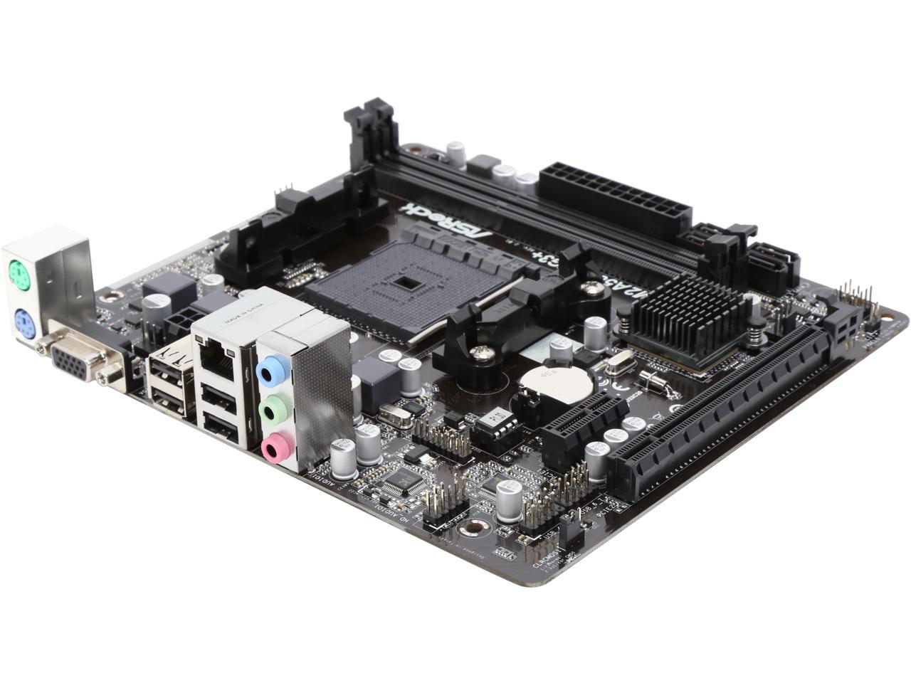 ASRock FM2A58M-VG3+ R2.0 FM2+ 95W / FM2 100W Micro ATX AMD Motherboard ...