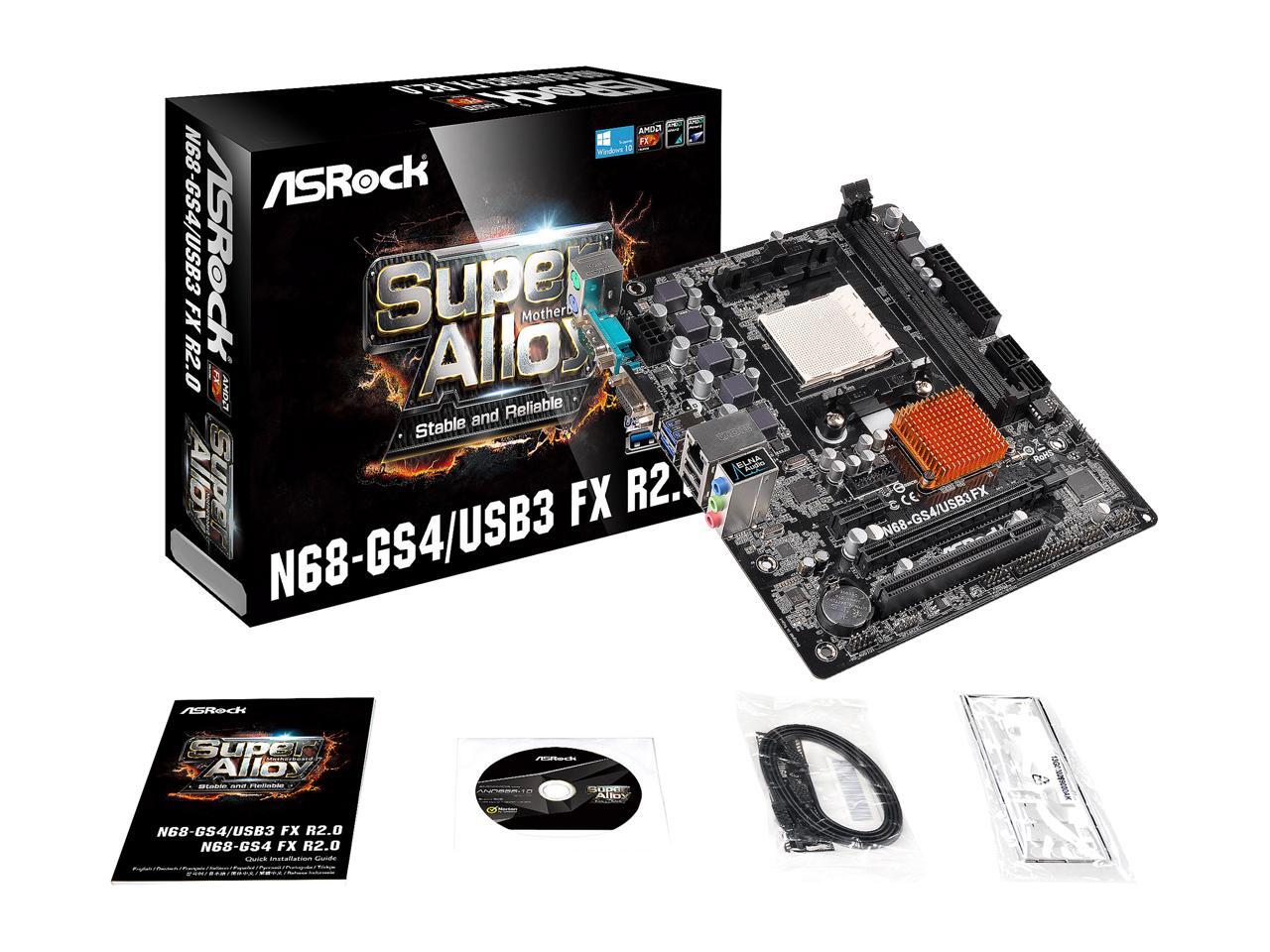 ASRock N68-GS4/USB3 FX R2.0 AM3+/AM3 Micro ATX AMD Motherboard - Newegg.ca