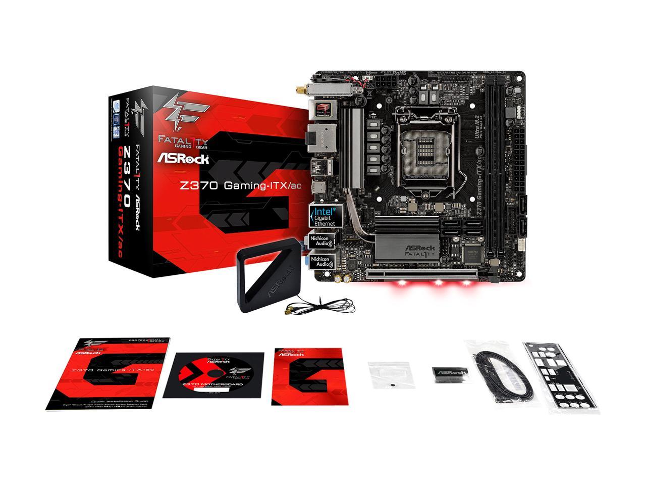 Open ASRock Fatal1ty Z370 Gaming-ITX/ac LGA (300 Series) ITX Intel Motherboard - Newegg.com