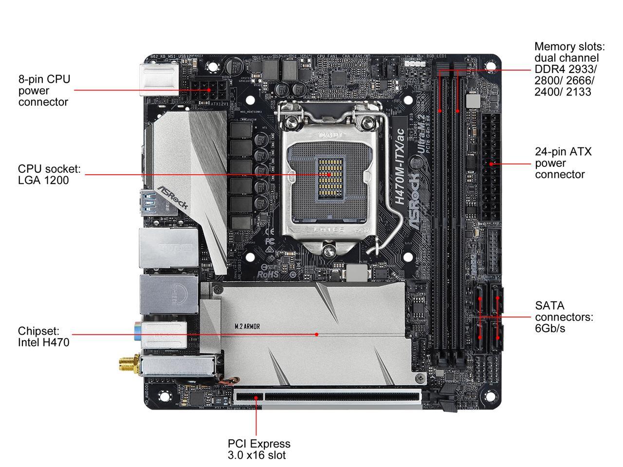 Asrock h470m itx ac обзор