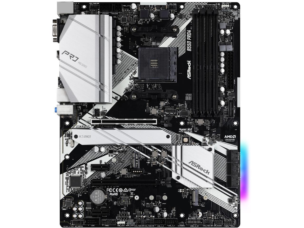 ASRock B550 PRO4 AM4 ATX AMD Motherboard - Newegg.com
