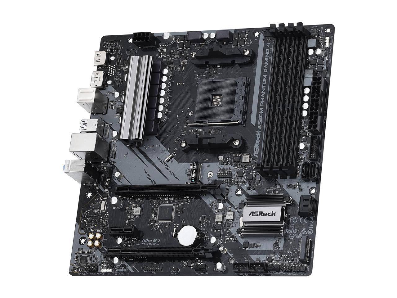 ASRock A520M PHANTOM GAMING 4 AM4 Micro ATX AMD Motherboard Newegg.ca