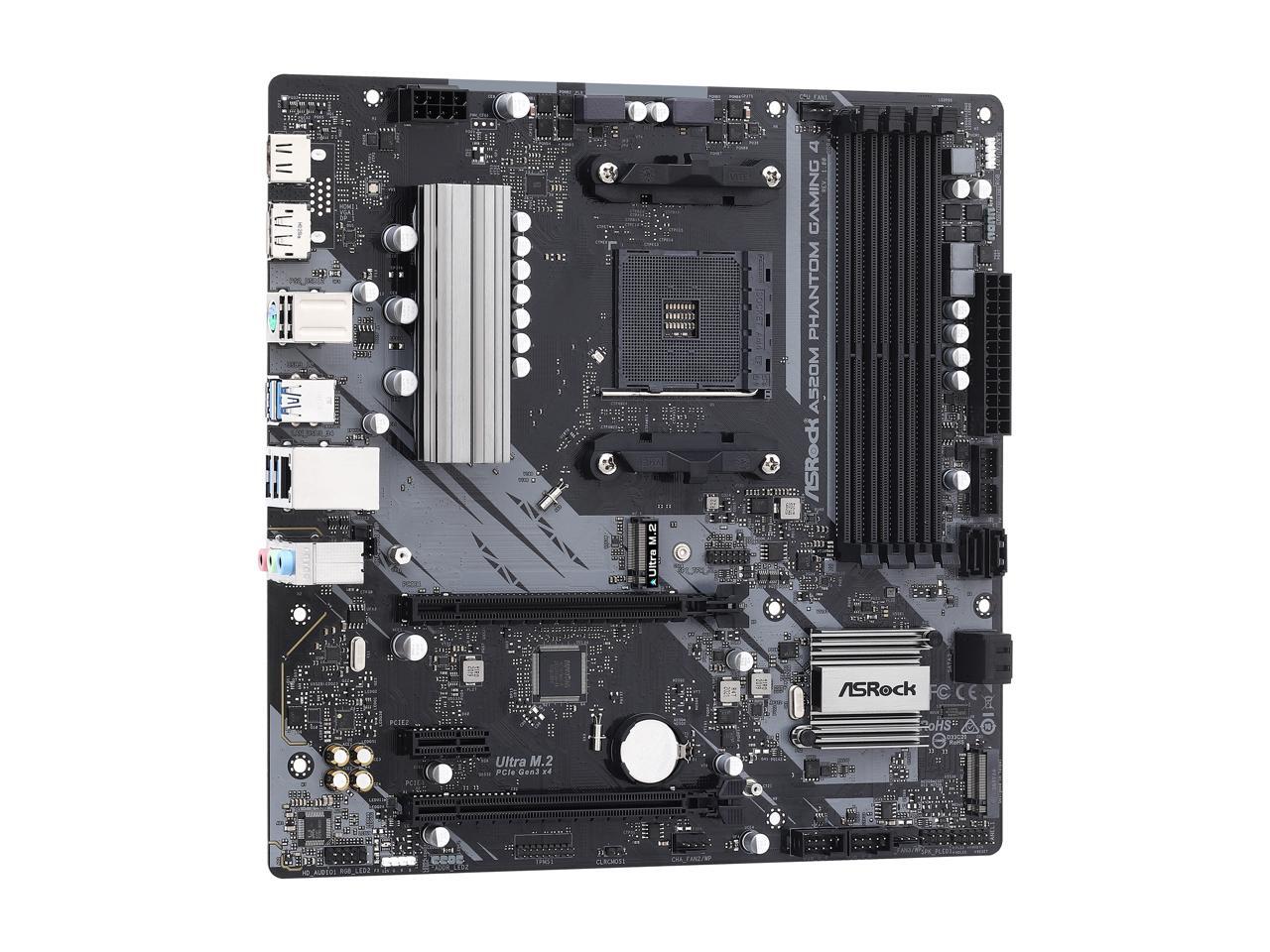 ASRock A520M PHANTOM GAMING 4 AM4 Micro ATX AMD Motherboard Newegg.ca