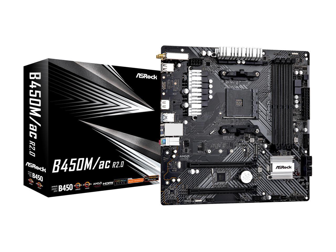 ASRock AMD AB350M Pro4 R2.0 Micro ATX DDR4 マザーボード 銀座での