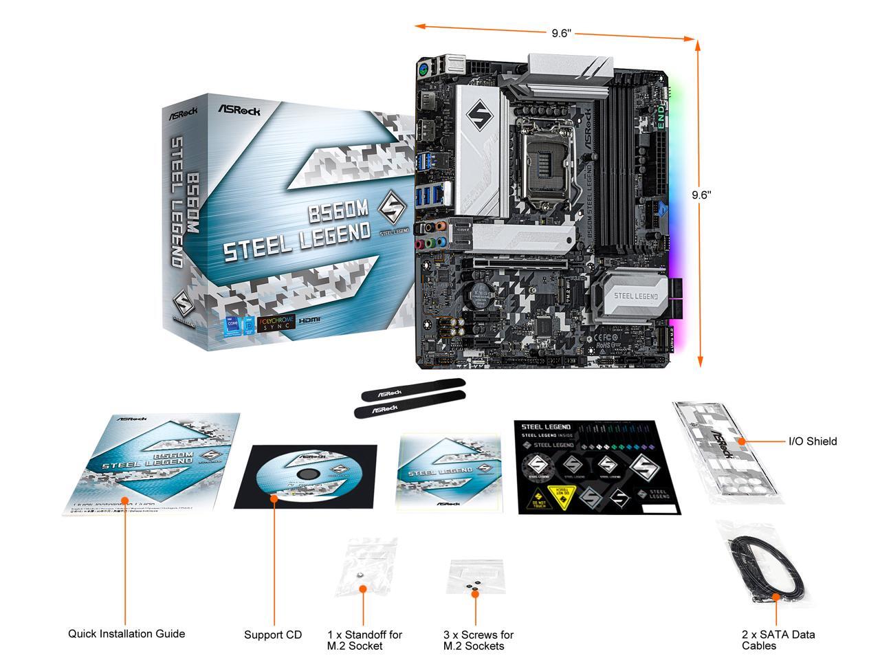 ASRock B560M STEEL LEGEND LGA 1200 Micro ATX Intel Motherboard - Newegg.ca