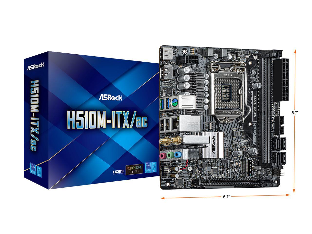 Asrock h510m itx ac обзор