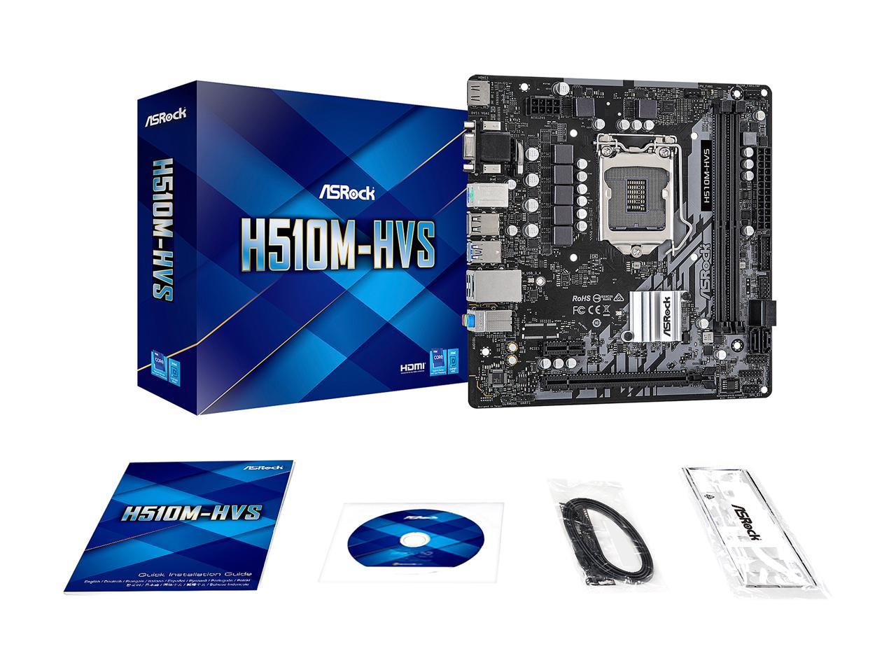 Asrock h510m hvs какие процессоры поддерживает