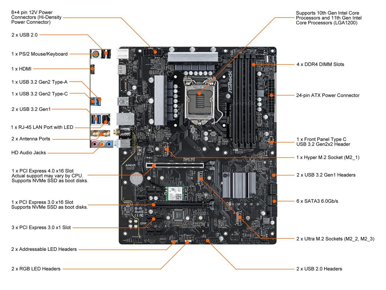 Asrock z590 phantom gaming 4 не видит