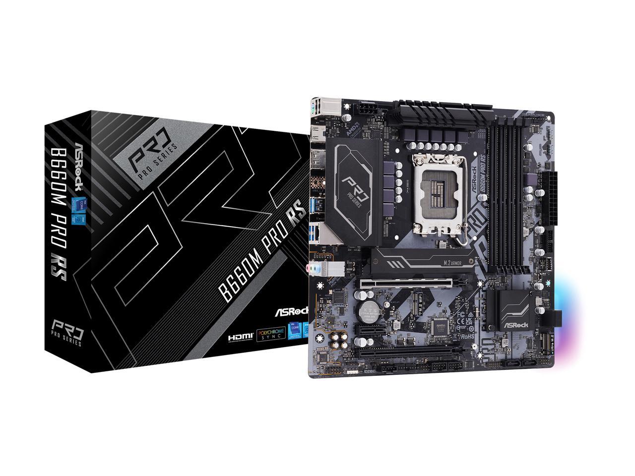 全国組立設置無料 MicroATX Pro B660M RS 対応 B660 LGA1700 マザーボード シリーズ ASRock CPU Intel