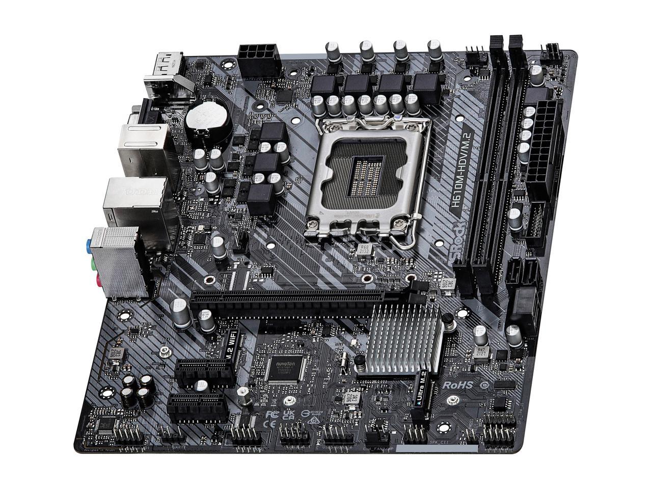 Asrock H M Hdv M Lga Intel H Sata Gb S Ddr Micro Atx