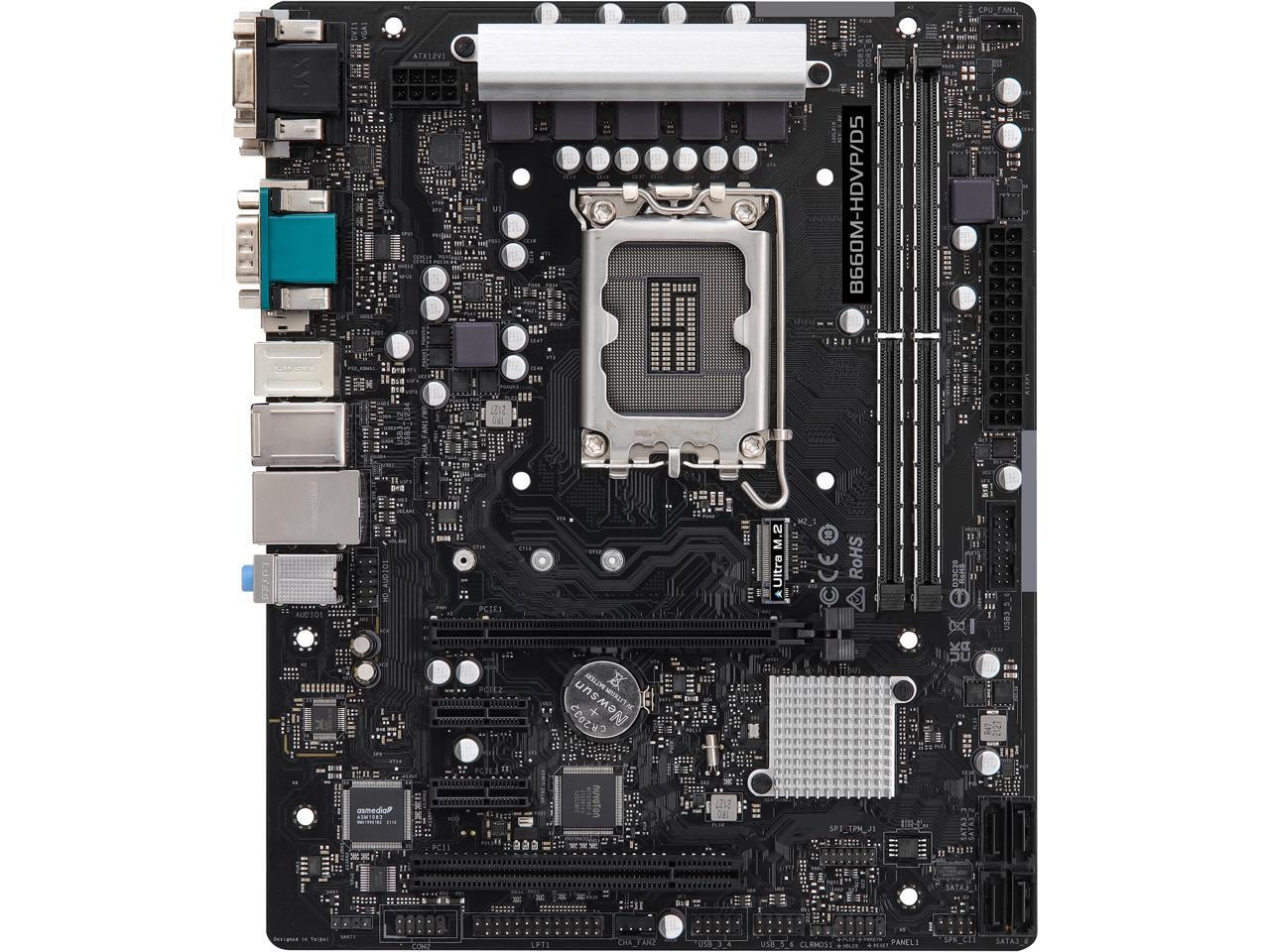 ASRock B660MHDVP/D5 LGA 1700 Intel B660 SATA 6Gb/s DDR5 Micro ATX
