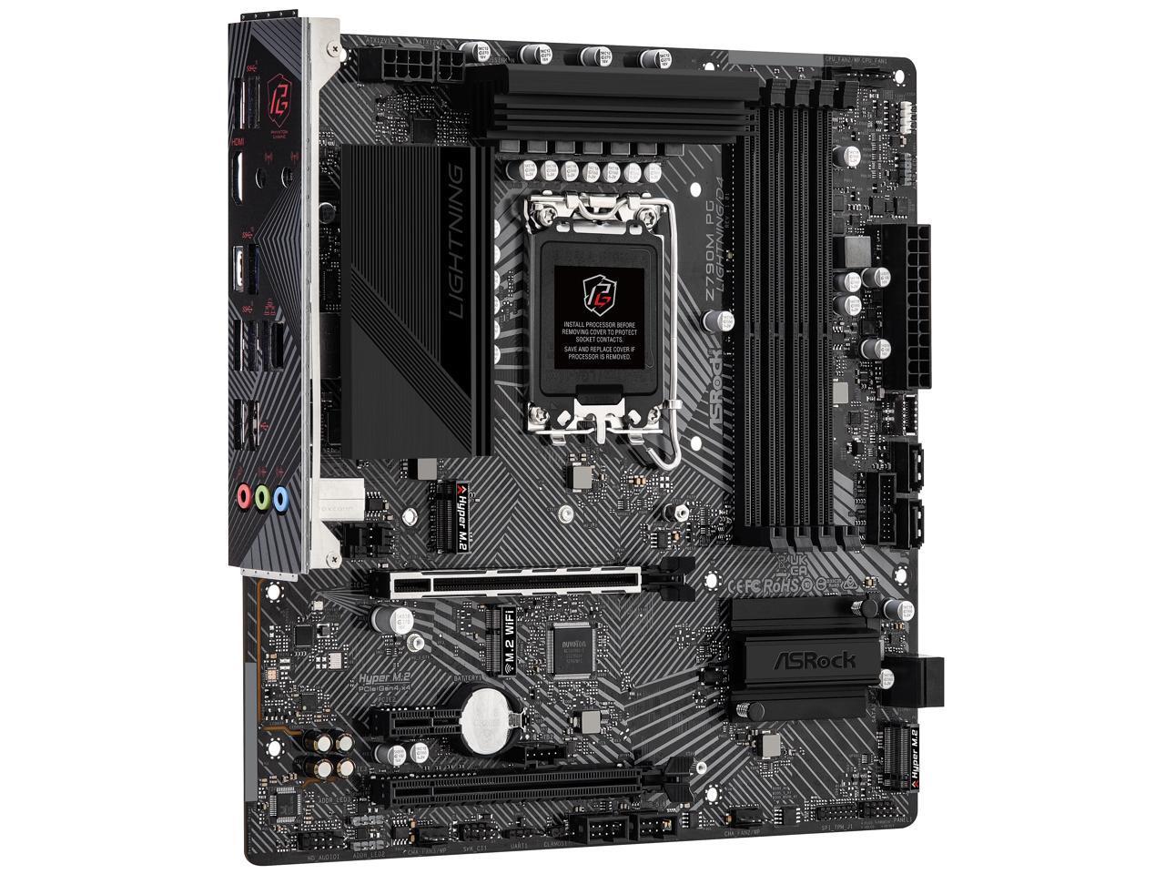 Asrock z790m pg lightning d4 intel lga1700 14th 13th 12th gen micro