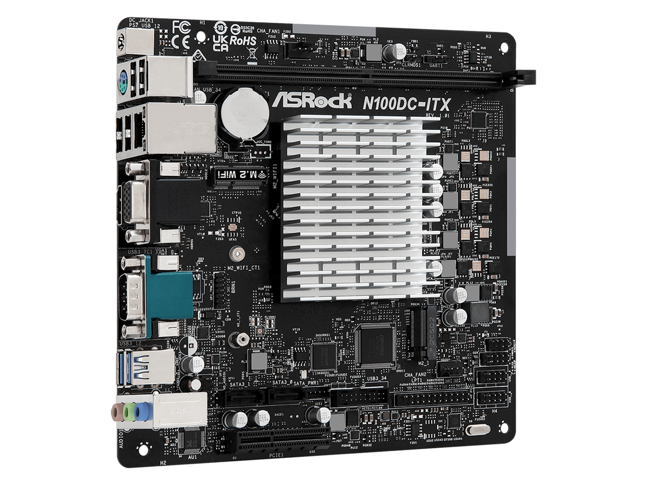 ASRock N100DCITX Intel QuadCore Processor N100 (Up to 3.4 GHz) DDR4