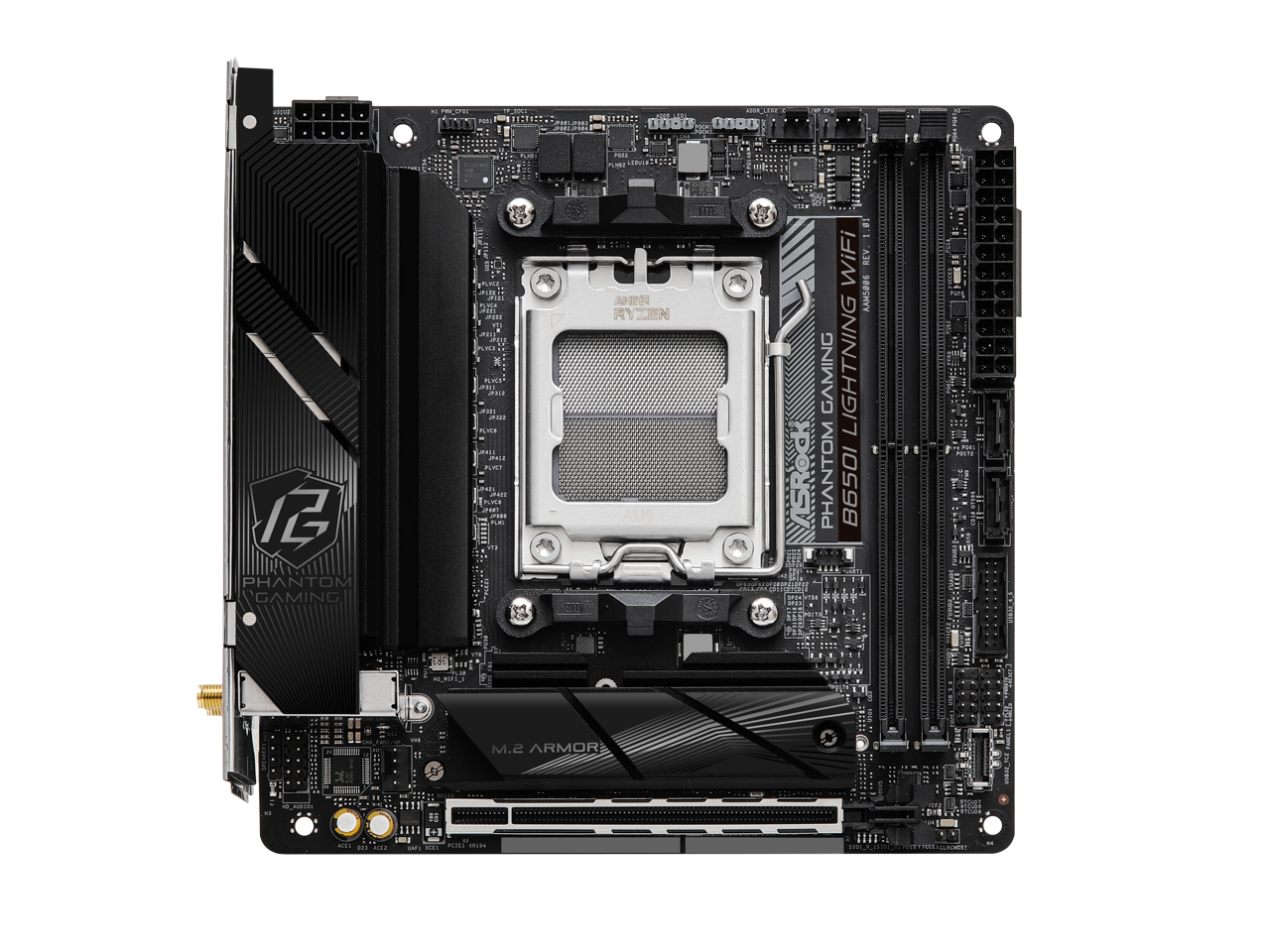 ASRock B650I LIGHTNING WIFI AM5 Ryzen 7000 AMD B650 SATA 6Gb/s MiniITX