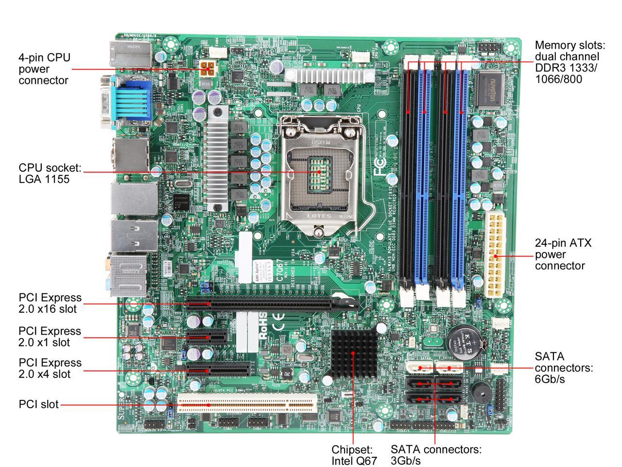 Supermicro Mbd-c7q67-o Micro Atx Intel Motherboard - Newegg.com