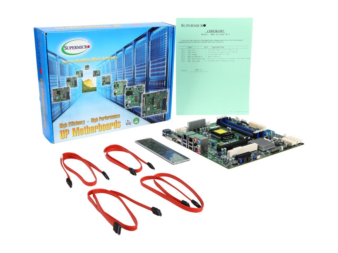 SUPERMICRO MBD-X11SAE-M-O Micro ATX Server Motherboard - Newegg.com