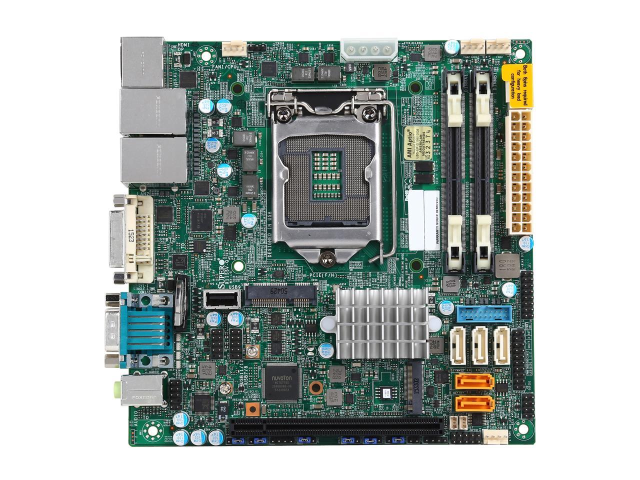 SUPERMICRO MBDX11SSVQO Mini ITX Server Motherboard