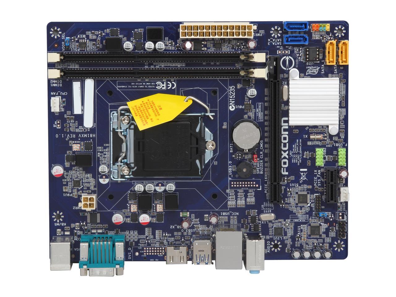 Foxconn H81MXV LGA 1150 Micro ATX Intel Motherboard - Newegg.com