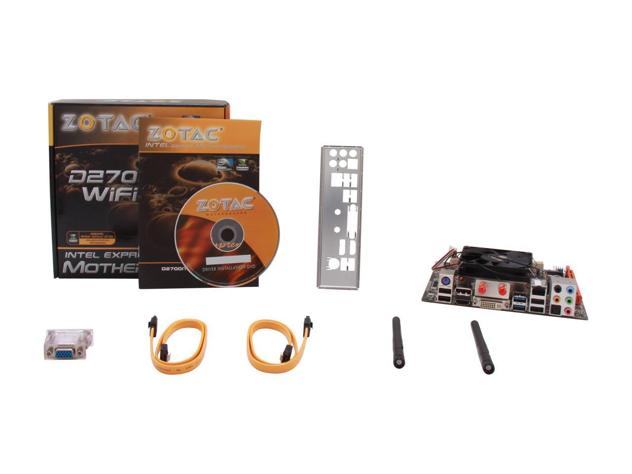 ZOTAC D2700ITXSAE Intel Atom D2700 (2.13 GHz, Dual Core) Mini ITX