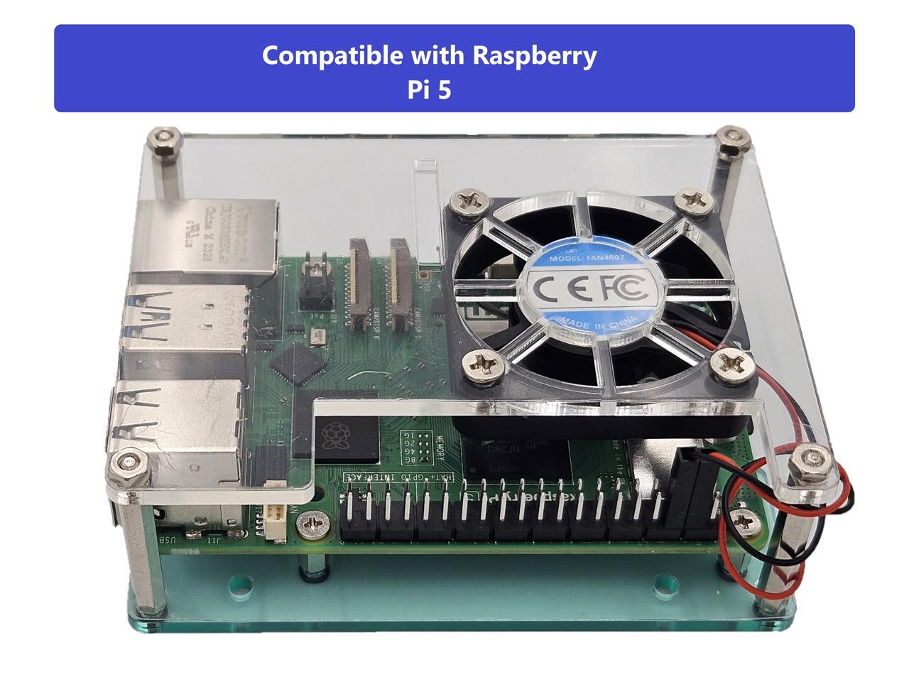 Micro Connectors Four (4) Layer Stackable Clear Acrylic Raspberry Pi 5