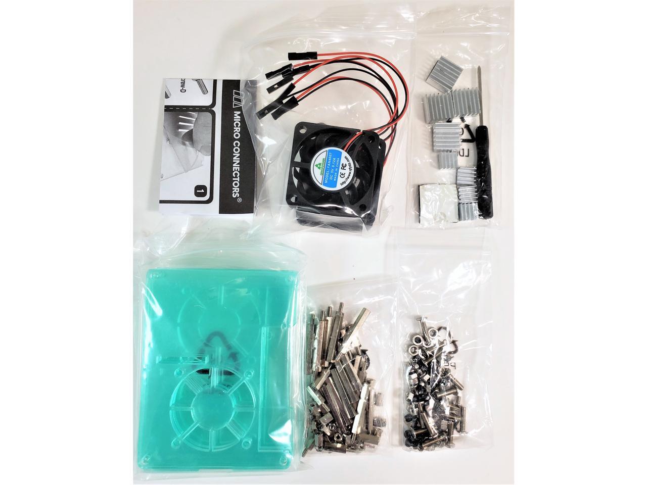 Micro Connectors Four (4) Layer Stackable Clear Acrylic Raspberry Pi 5