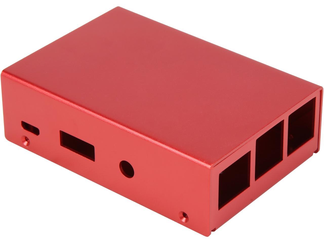 Micro Connectors RAS-03RDPWR-PI Aluminum Raspberry Pi 3 Case for Model ...