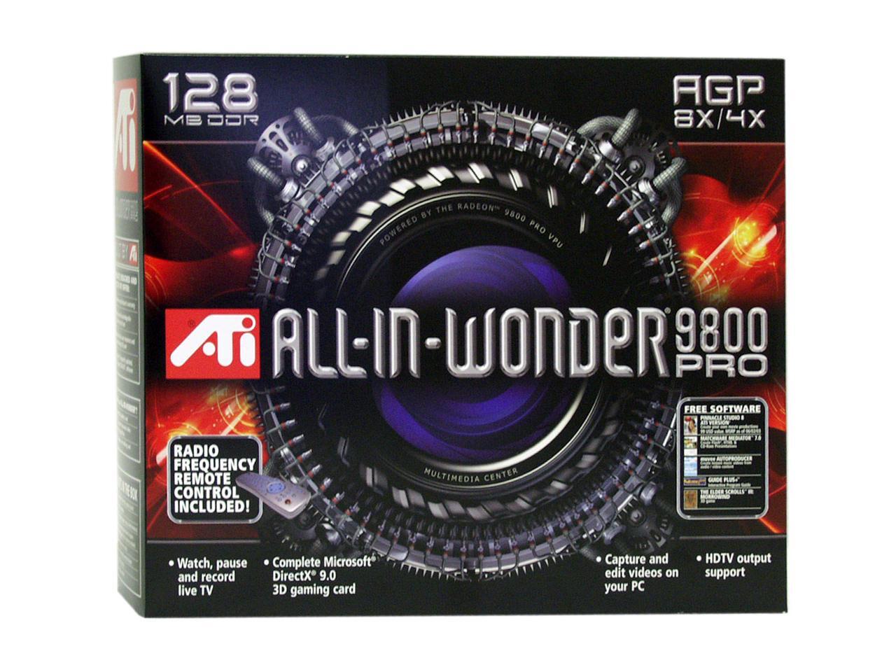 ATI Radeon 9800PRO AllInWonder Video Card 100713100
