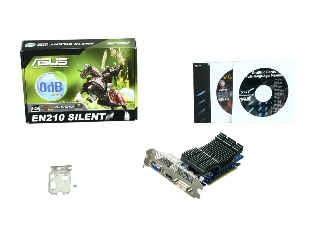 ASUS GeForce 210 Video Card EN210 SILENT/DI/512MD2(LP) - Newegg.com