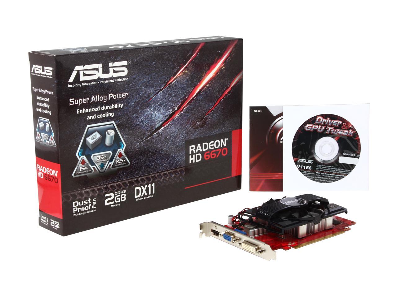 ASUS Radeon HD 6670 DirectX 11 HD6670-2GD3 Video Card - Newegg.com
