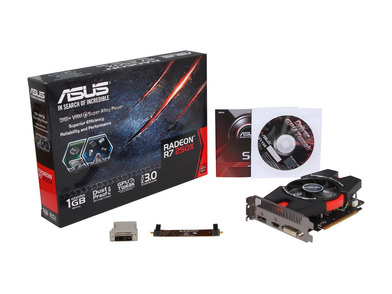 Asus r7 250x обзор