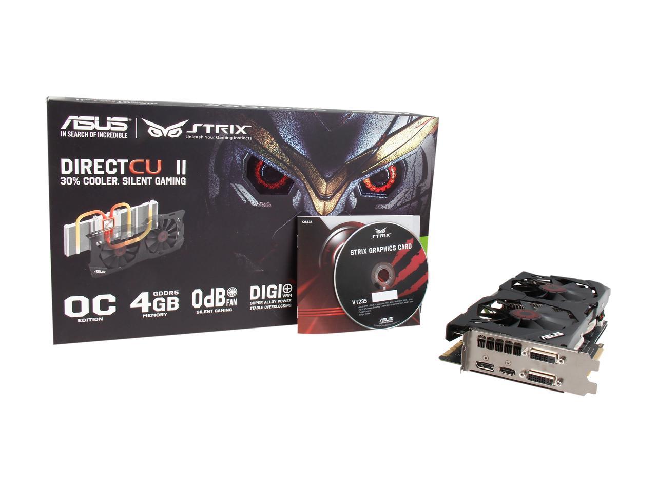 Asus Geforce Gtx 970 Strix Gtx970 Dc2oc 4gd5 G Sync Support Video Card Newegg Com