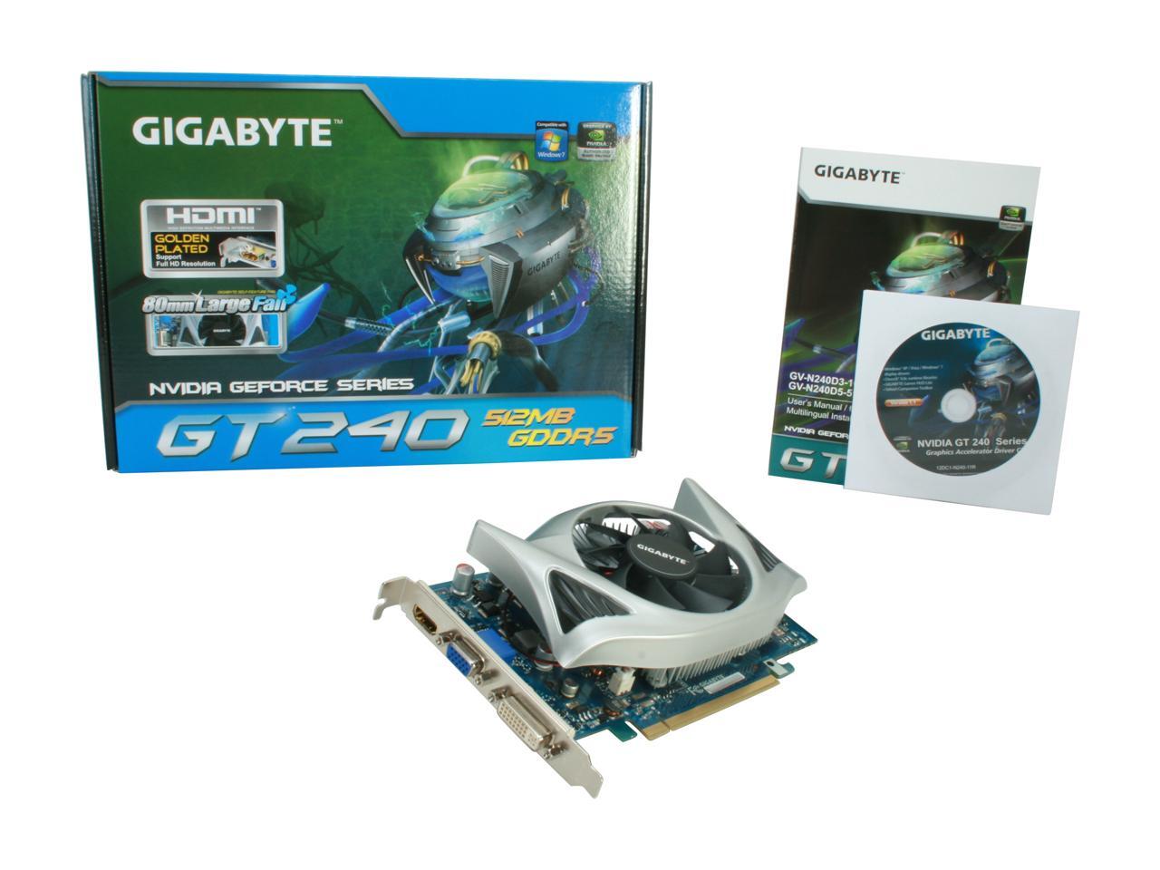GIGABYTE GeForce GT 240 Video Card GV-N240D5-512I - Newegg.com