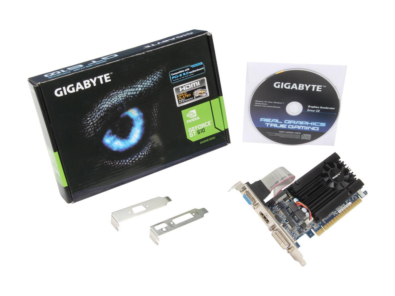 GIGABYTE GeForce GT 610 2GB LOW PROFILE - Newegg.com