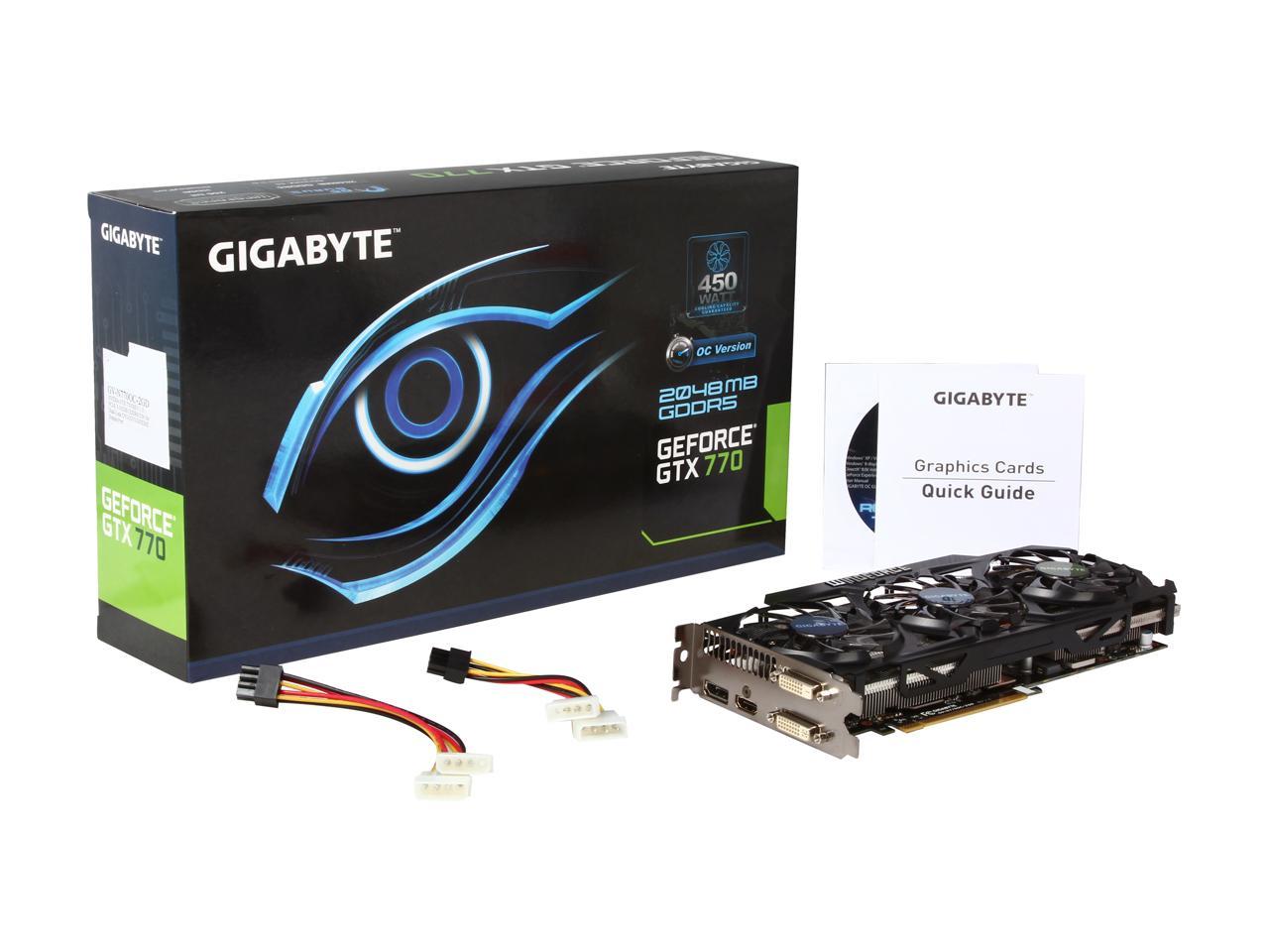 grocery store Voluntary Compressed GIGABYTE GeForce GTX 770 WindForce 3X 450W Video Card GV-N770OC-2GD -  Newegg.com