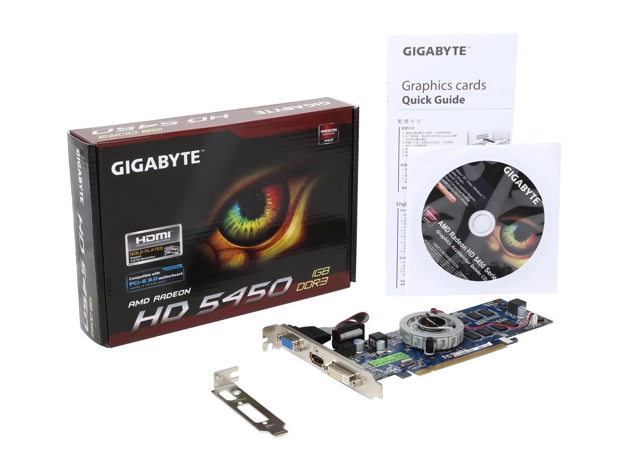 Refurbished Gigabyte Radeon Hd 5450 Video Card Gv R545 1gi