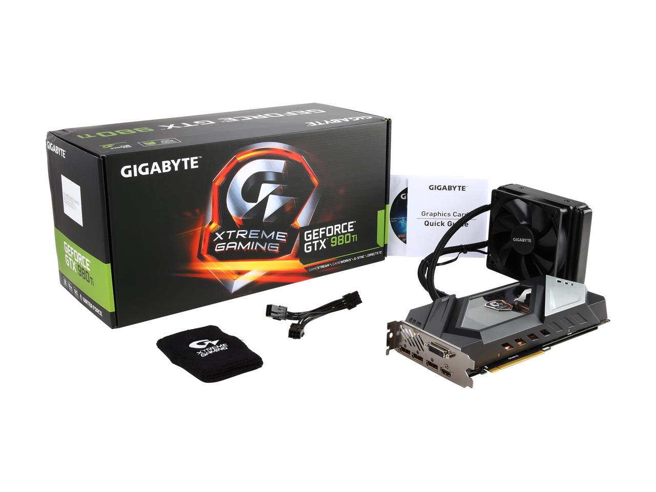 GIGABYTE GeForce GTX 980Ti 6GB XTREME GAMING WATERFORCE, GV-N98TXTREME ...