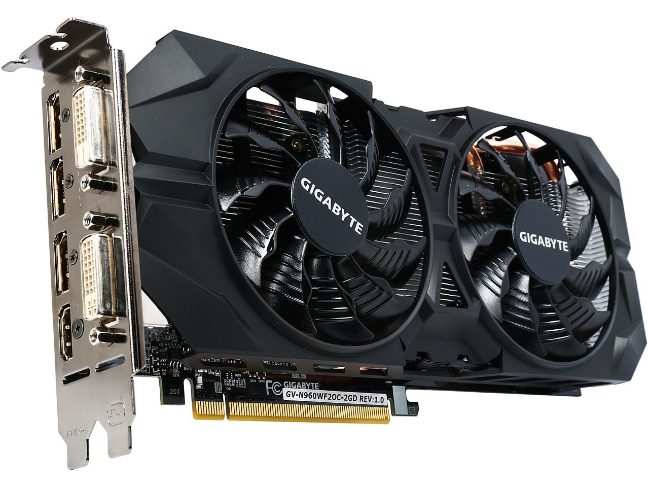 Refurbished: Gigabyte GTX 960 Overclocked 2GB GDDR5 Graphics Cards GV ...