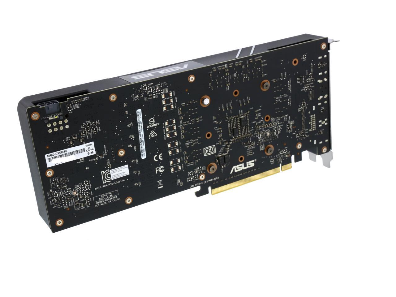 Asus Turbo-GTX1060-6G Gaming Nvidia GeForce Grafikkarte PCIe 3.0, 6GB GDDR5 Speicher, HDMI, DVI, Displayport