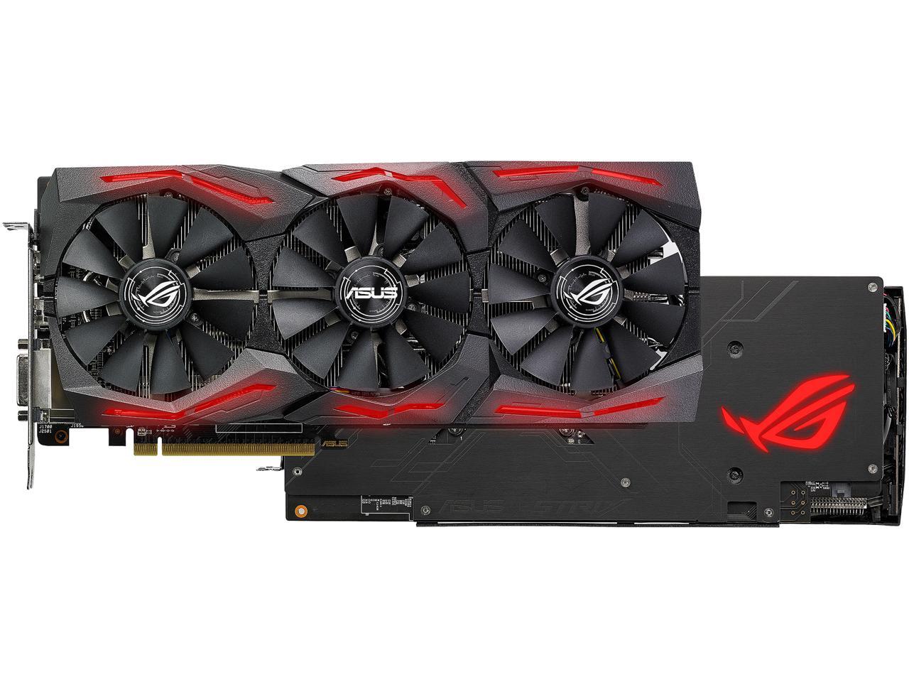 Penetrate Book politician Used - Like New: ASUS ROG Strix Radeon RX 580 O8G Gaming OC Edition GDDR5  DP HDMI DVI VR Ready AMD Graphics Card with RGB Lighting (ROG-STRIX-RX580-O8G-GAMING)  - Newegg.com