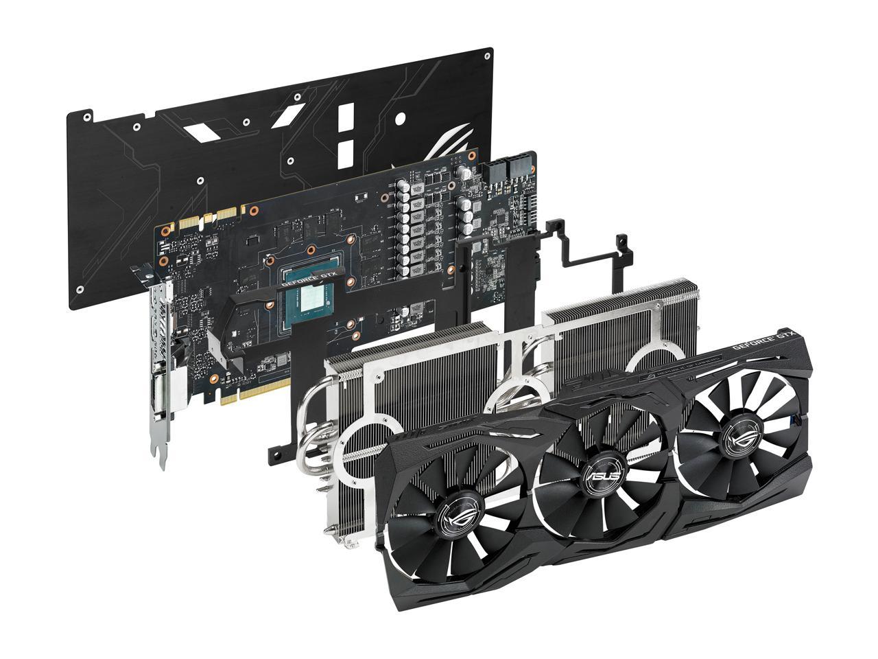 ASUS ROG Strix GeForce GTX 1080 8GB 11Gbps OC Edition VR Ready 