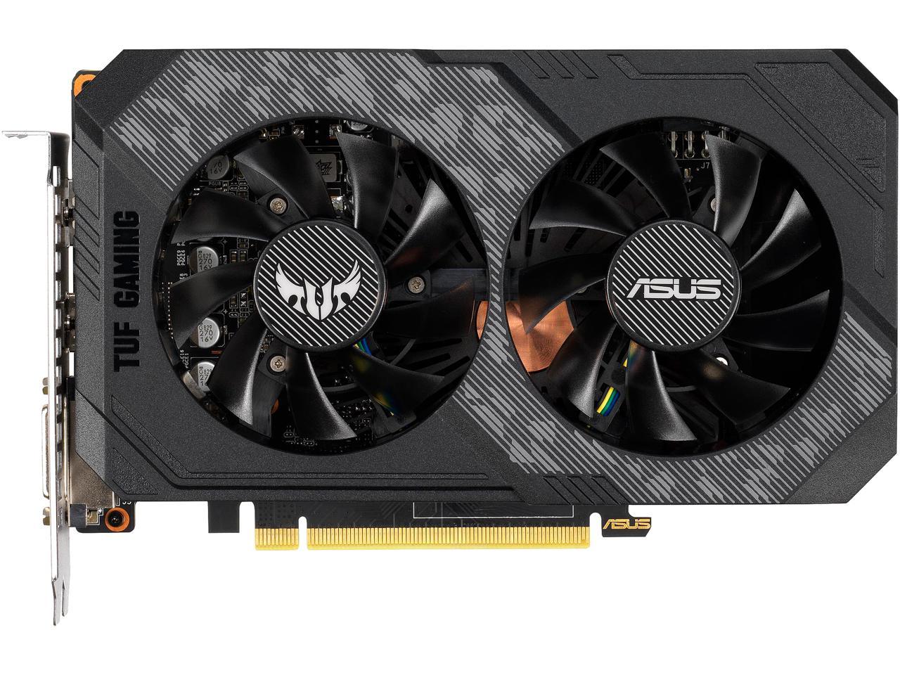 Asus Tuf Gaming Geforce Gtx 1660 Overclocked 6gb Dual Fan Edition Hdmi Dp Dvi Gaming Graphics Card Tuf Gtx1660 O6g Gaming Newegg Com